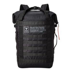 Under Armour Project Rock Box Duffle Backpack Bag Black Gym Travel Hiking 30L